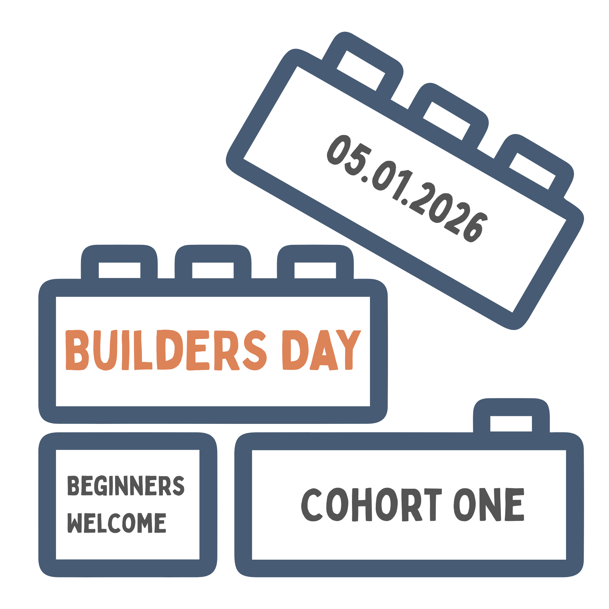 Builders Day event graphic — May 1, 2026 — Beginners Welcome — Cohort One